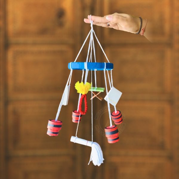 Jainism Themed Wind Chime / Baby Mobile For Ghodiya Palana (Paper Version)