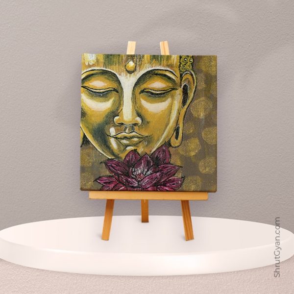 Spiritual Flowering – Mini Canvas Painting (Hand Painted Edition)