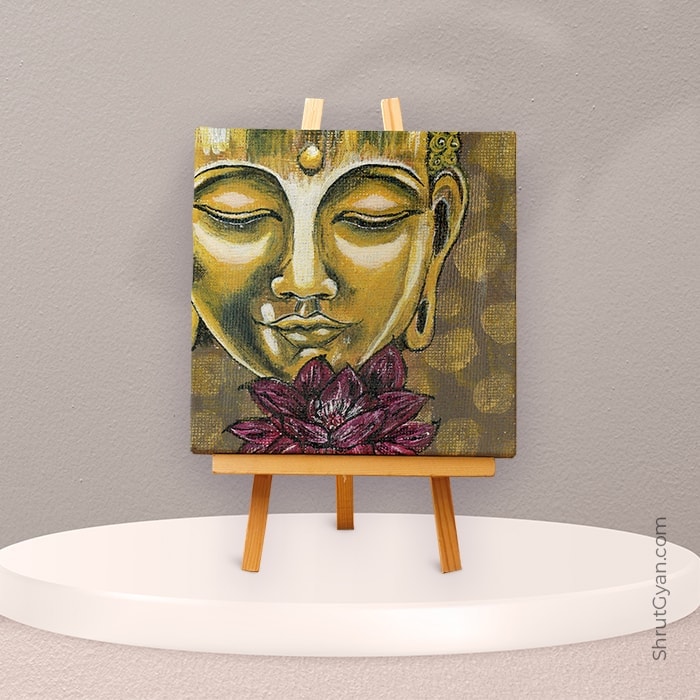 Spiritual Flowering – Mini Canvas Painting (Hand Painted Edition) 2
