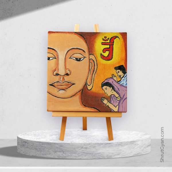 Spiritual Beings – Mini Canvas Painting (Hand Painted Edition)