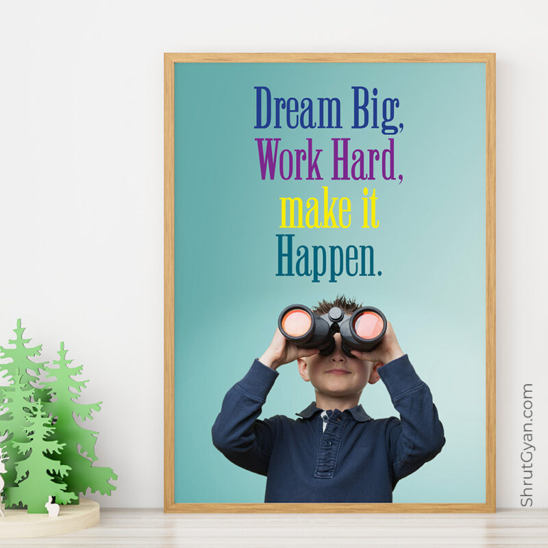 Dream Big, Work Hard, Make It Happen, Motivational Quote Poster 2