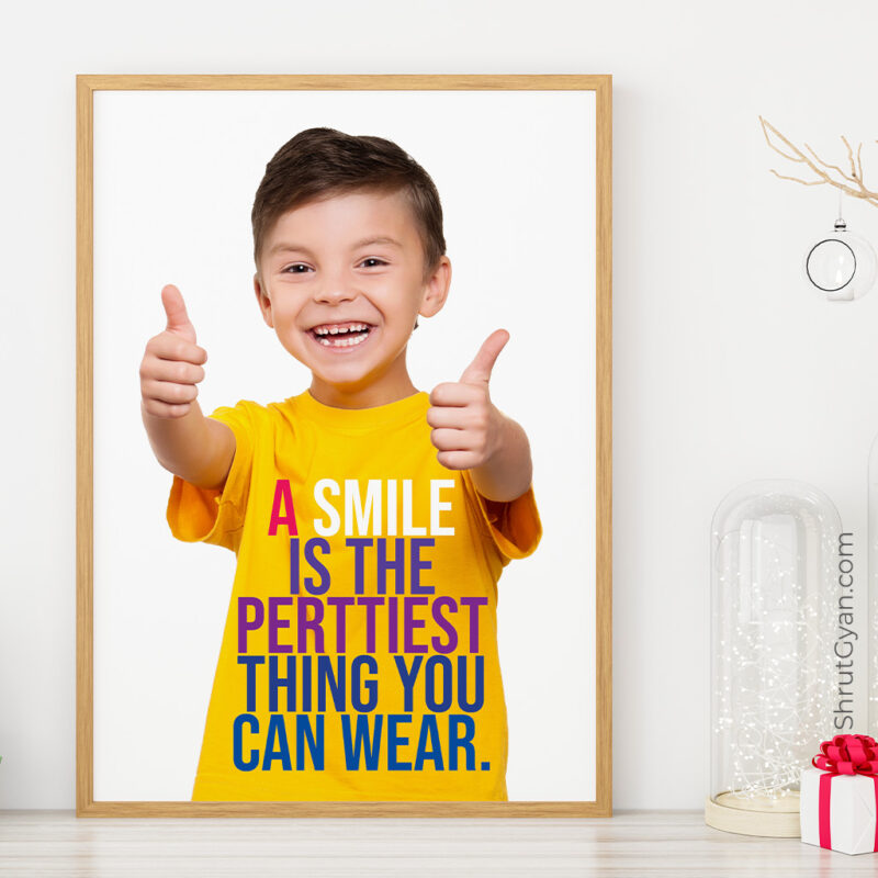 A Smile Is The Perttiest Thing You Can Wear, Motivational Quote Poster 2