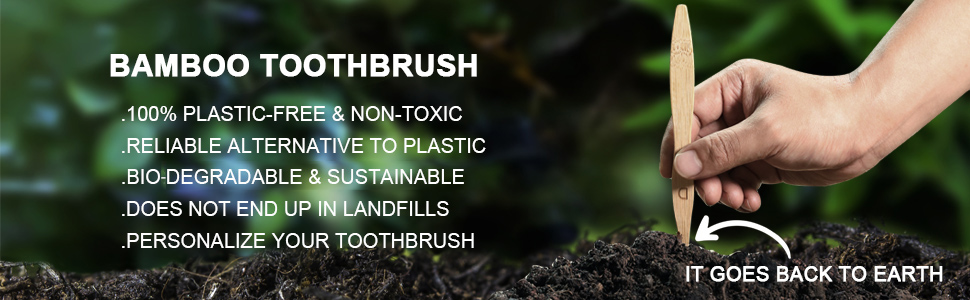 Kids Organic Bamboo Toothbrush With Soft Bristles