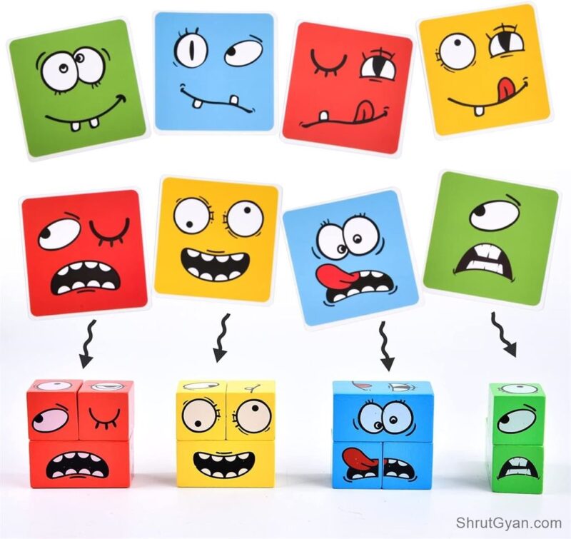 Cartoon Smiley Building Blocks 3