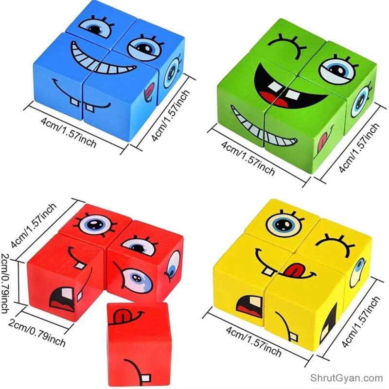 Cartoon Smiley Building Blocks 4