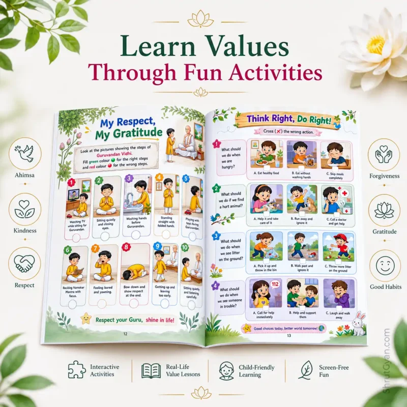 Jain Activity Book for Kids – Book 2 | Jain Values for Everyday Life | Shrutgyan Jain Activity Series 5