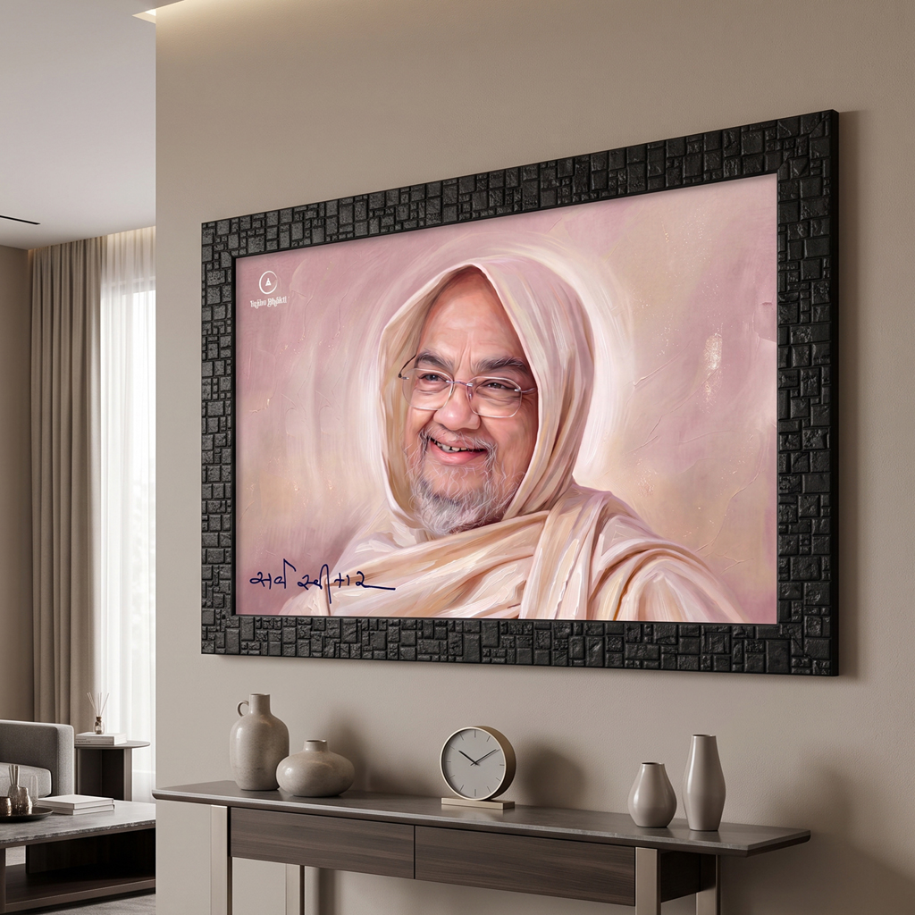 Sarva Swikar Digital Oil Painting Frame Pink Colour 03 - Image 3